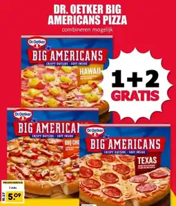 MCD Supermarkt DR. OETKER BIG AMERICANS PIZZA aanbieding