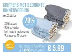 MCD Supermarkt GRIPPERS MET BEDRUKTE BINNENVOERING set 2 stuks aanbieding