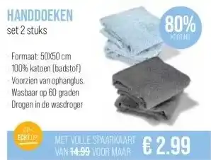 MCD Supermarkt HANDDOEKEN set 2 stuks aanbieding