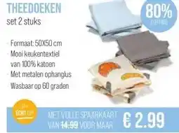 MCD Supermarkt THEEDOEKEN set 2 stuks aanbieding