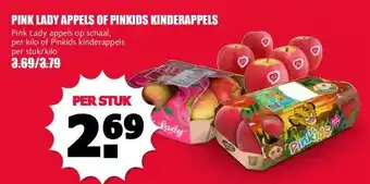 MCD Supermarkt PINK LADY APPELS OF PINKIDS KINDERAPPELS aanbieding