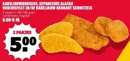 MCD Supermarkt KABELJAUWBURGERS, GEPANEERDE ALASKA KOOLVISFILET EN/OF KABELJAUW KROKANT SCHNITZELS aanbieding