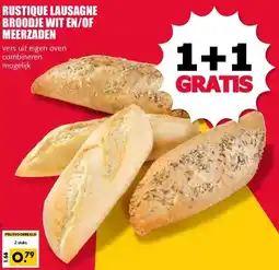 MCD Supermarkt RUSTIQUE LAUSAGNE BROODJE WIT EN/OF MEERZADEN aanbieding