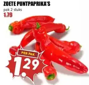 MCD Supermarkt ZOETE PUNTPAPRIKA'S aanbieding