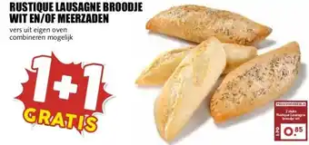 MCD Supermarkt RUSTIQUE LAUSAGNE BROODJE WIT EN/OF MEERZADEN aanbieding