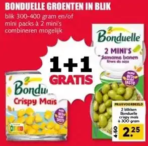 MCD Supermarkt BONDUELLE GROENTEN IN BLIK aanbieding