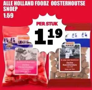 MCD Supermarkt ALLE HOLLAND FOODZ OOSTERHOUTSE SNOEP aanbieding