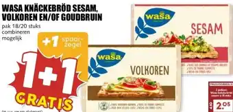 MCD Supermarkt WASA KNÄCKEBRÖD SESAM, VOLKOREN EN/OF GOUDBRUIN aanbieding