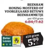 MCD Supermarkt BEENHAM HONING-MOSTERD OF VOORGEGAARD BETUWSBEENHAMMETJE aanbieding