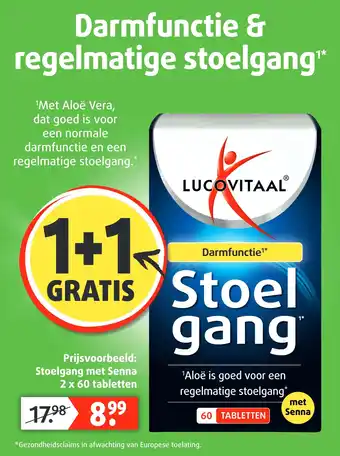 Lucovitaal Darmfunctie & regelmatige stoelgang** aanbieding