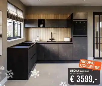 Keukendepot LINCOLN Zwart beton aanbieding