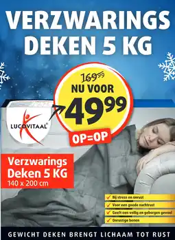 Lucovitaal VERZWARINGS DEKEN 5 KG aanbieding