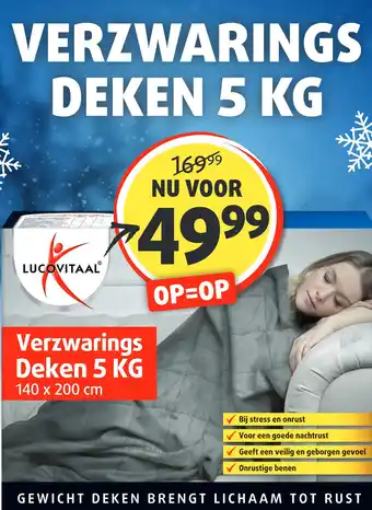 Lucovitaal VERZWARINGS DEKEN 5 KG aanbieding