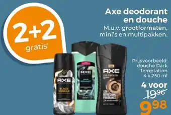 Trekpleister Axe deodorant en douche aanbieding