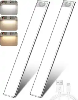 Amazon Haotao Kastlamp, 120 leds, 2 stuks, licht met bewegingssensor, 6500 K, 2000 mAh, oplaadbaar via USB aanbieding