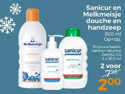 Trekpleister Sanicur en Melkmeisje douche en handzeep aanbieding