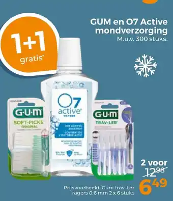 Trekpleister GUM en 07 Active mondverzorging aanbieding