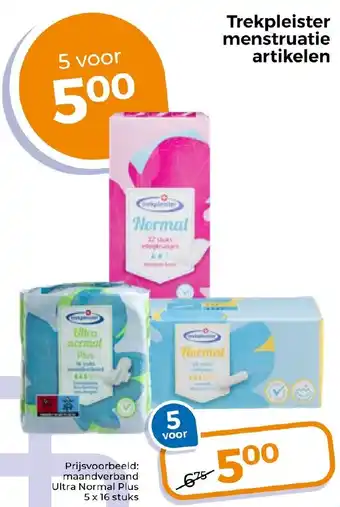 Trekpleister Trekpleister menstruatie artikelen aanbieding