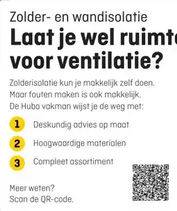 Hubo Laat je wel ruimte voor ventilatie? aanbieding