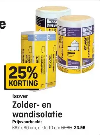 Hubo Isover Zolder- en wandisolatie aanbieding