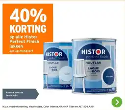 GAMMA 40% KORTING op alle Histor Perfect Finish lakken aanbieding