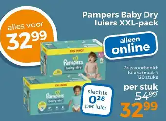 Trekpleister Pampers Baby Dry luiers XXL-pack aanbieding