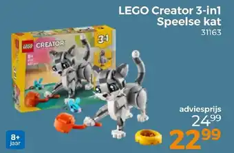 Trekpleister LEGO Creator 3 in 1 Speelse kat aanbieding