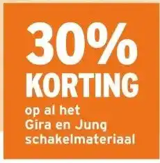 GAMMA 30% KORTING op al het Gira en Jung aanbieding