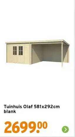 GAMMA Tuinhuis Olaf 581x292cm blank aanbieding