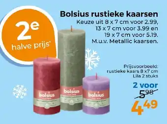 Trekpleister Bolsius rustieke kaarsen aanbieding