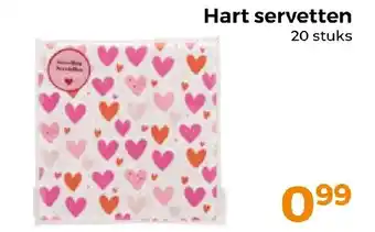 Trekpleister Hart servetten aanbieding