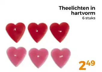 Trekpleister Theelichten in hartvorm aanbieding