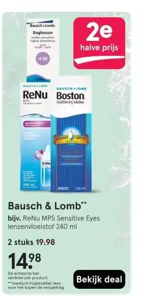 Etos Bausch & Lomb aanbieding