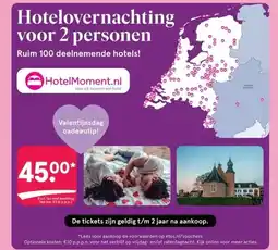 Etos Hotelovernachting voor 2 personen aanbieding