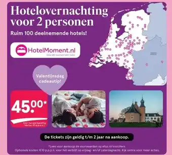 Etos Hotelovernachting voor 2 personen aanbieding