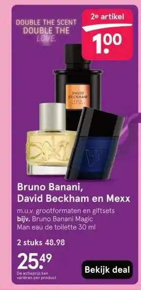 Etos Bruno Banani, David Beckham en Mexx aanbieding