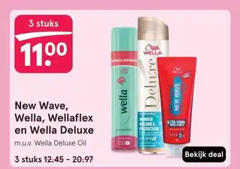 Etos New Wave, Wella, Wellaflex en Wella Deluxe aanbieding