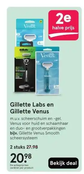 Etos Gillette Labs en Gillette Venus aanbieding