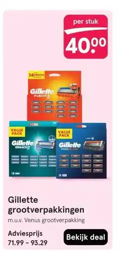 Etos Gillette grootverpakkingen aanbieding