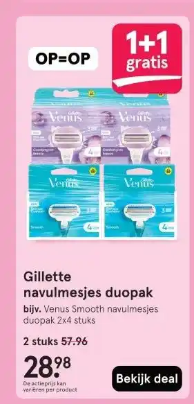 Etos Gillette navulmesjes duopak aanbieding