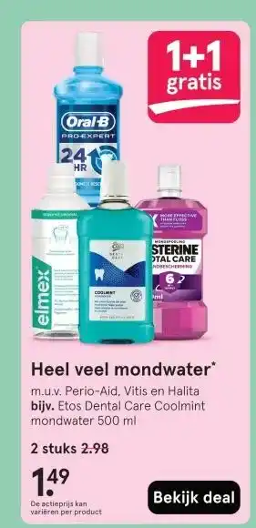 Etos Heel veel mondwater aanbieding