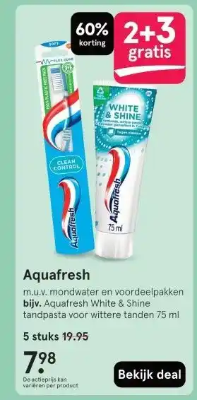 Etos Aquafresh aanbieding