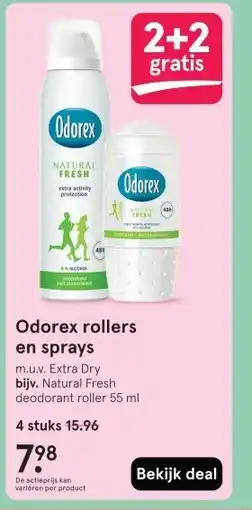 Etos Odorex rollers en sprays aanbieding