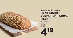 Ekoplaza Bakkerij van der Westen pane maire volkoren tarwe haver aanbieding