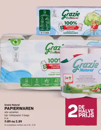 Ekoplaza Grazie Natural papierwaren aanbieding