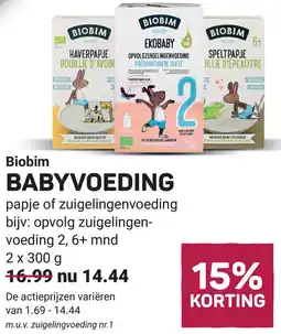 Ekoplaza Biobim Babyvoeding aanbieding