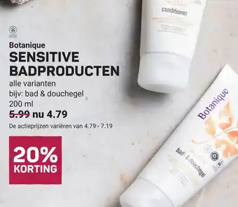 Ekoplaza Botanique SENSITIVE BADPRODUCTEN aanbieding