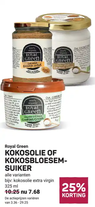 Ekoplaza Royal Green kokosolie of kokosbloesemsuiker aanbieding