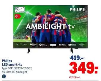 Makro Philips LED smart tv aanbieding