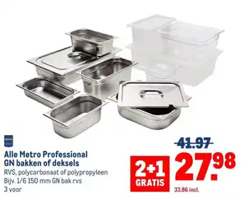 Makro Alle Metro Professional GN bakken of deksels aanbieding